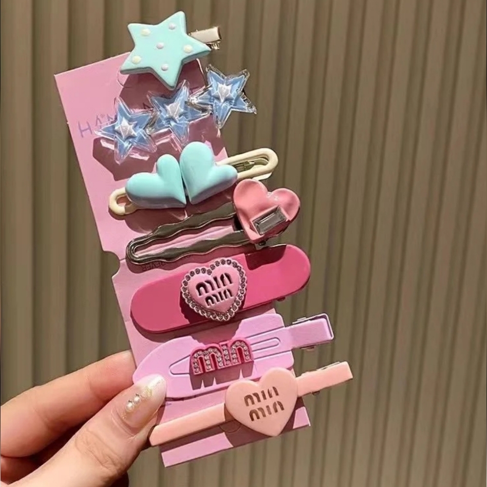 Blue Starfish Seven-Piece Set‎ Hairclip NEW